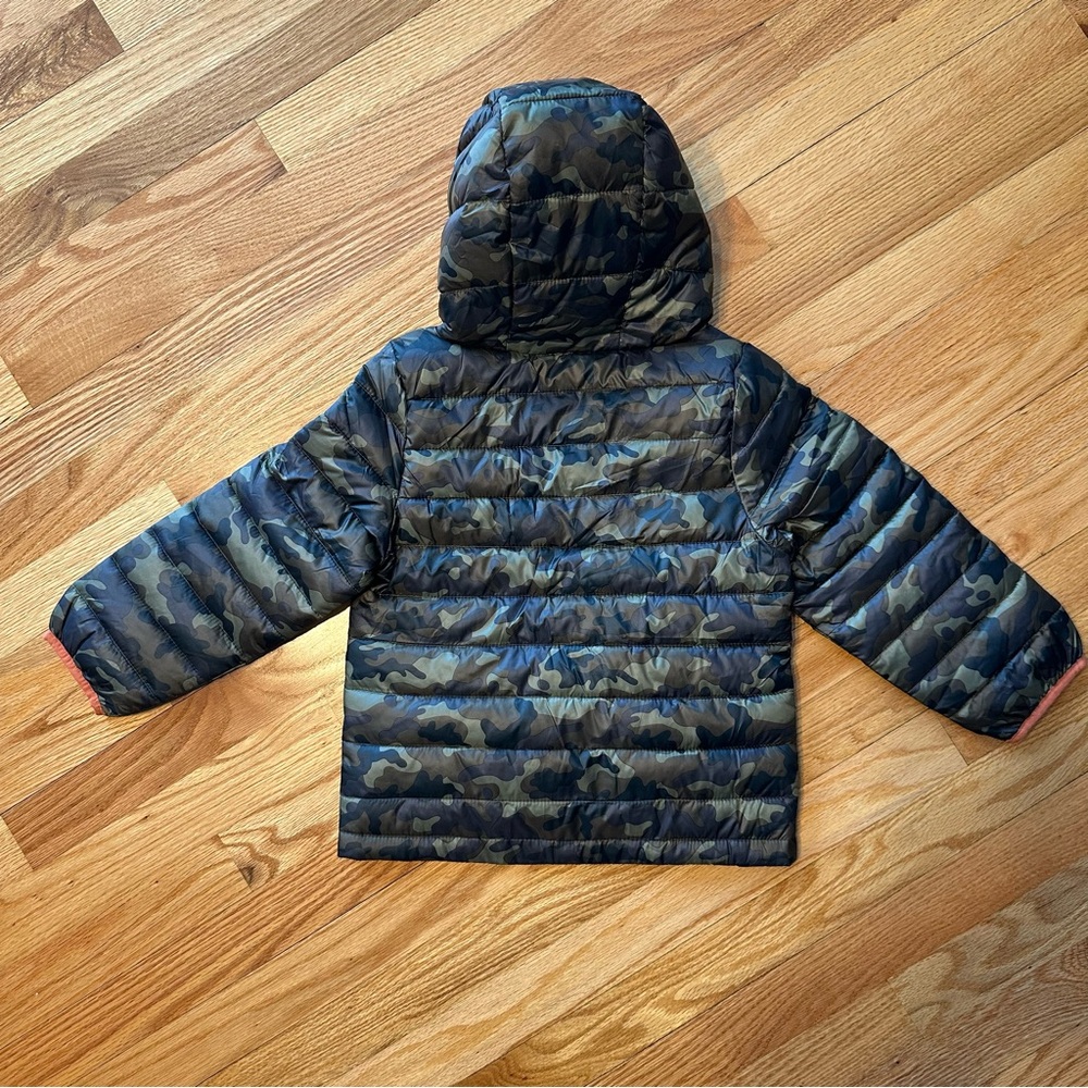 Boys Jumping Beans Camouflage Hooded Puffer Jacket Sz 5T EUC - Picture 2 of 8